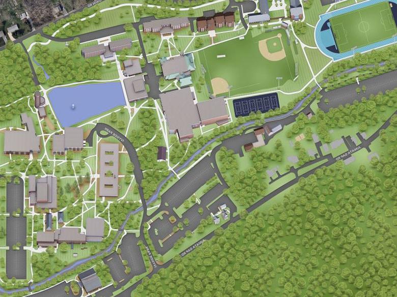 A map of the Penn State Altoona campus